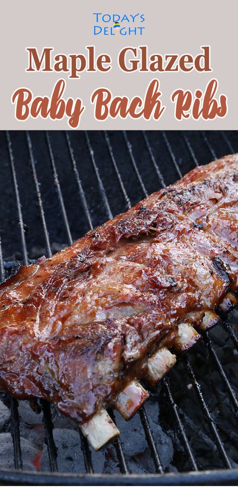 Maple Baby Back Ribs BBQ Sauce is one of my favorite sauce when grilling. For recipe, visit todaysdelight.com Bbq Sauce For Pork Ribs, Ribs No Bbq Sauce, Ribs Without Bbq Sauce, Bbq Ribs Recipe Grill, Rib Sauce Recipe, Maple Bbq Sauce Recipe, Maple Ribs, Ribs Bbq Sauce, Sauce For Ribs