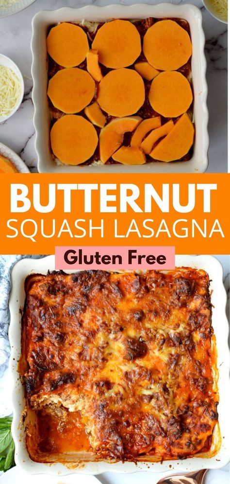 butternut squash lasagna Squash Pie Recipes Desserts, Butternut Squash Recipes Healthy, Butternut Squash Lasagna Recipe, Gluten Free Lasagna Noodles, Butternut Squash Bread, Butternut Squash Casserole, Squash Bread, Butternut Recipes, Healthy Butternut Squash