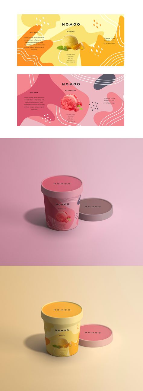 Ice Cream Logo, Ice Cream Poster, Cream Packaging, Ice Cream Packaging, Premium Ice Cream, Ice Cream Design, Ice Cream Brands, Logo Luxury, Graphic Design Packaging