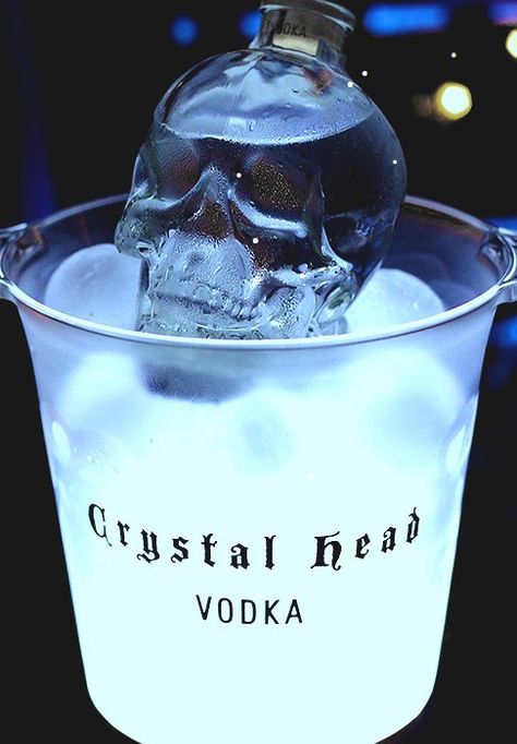 Crystal Head Vodka Crystal Head Vodka, Alcohol Bottles, A Skull, Adult Drinks, Cocktail Hour, Ice Bucket, Tequila, Vodka Bottle, Sake