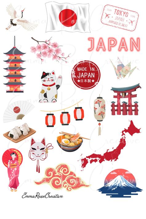 Travel Sheet Stickers Travel, Asia, Japan, Wanderlust, Agenda, Planner, Journal, Scrapbook - Etsy Japan Stickers, Bulletin Journal, Travel Scrapbook Pages, Bulletin Journal Ideas, Japan Trip, Agenda Planner, Travel Asia, Japan Aesthetic, Aesthetic Japan