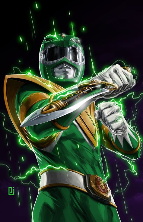 Green Ranger by Peejay Catacutan Tommy Oliver Green Ranger, Power Rangers Cartoon, Power Rangers Tattoo, Power Rangers 2017, Green Power Ranger, Saban's Power Rangers, Power Rangers Movie, Tommy Oliver, Power Rangers Fan Art