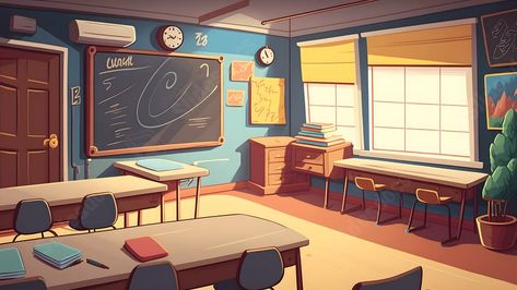 Classroom Cartoon Background, Professional Ppt Background, Professional Ppt, Classroom Desk, Ppt Background, Slide Background, Powerpoint Background, Ppt Presentation, Illustration Background