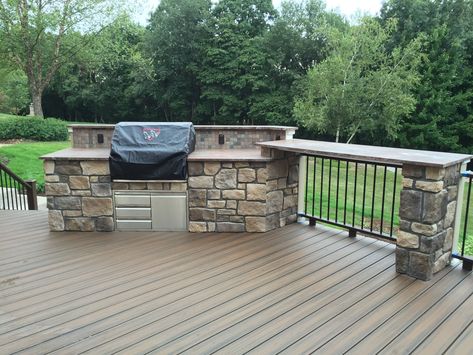 Outdoor Grilling Area, Deck Grill, Grilling Area, Outdoor Grill Area, Deck And Patio, Raised Deck, Outdoor Grilling, Custom Decks, Built In Grill