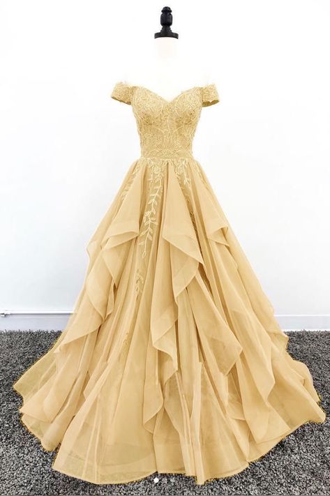 Yellow Yule Ball Dress, Prom Dresses Long With Pockets, Yellow Ballgown Prom Dress, Yellow Off The Shoulder Prom Dress, Yellow Tulle Prom Dress, Yellow Princess Prom Dress, Yellow Ball Gowns Princesses, Yellow Ball Gown Aesthetic, Yellow Belle Prom Dress