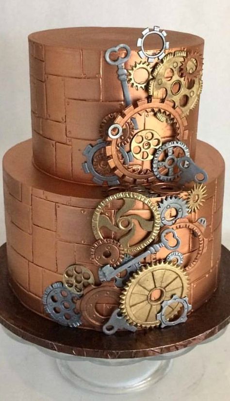 Steampunk Wedding Decorations, Steampunk Wedding Cake, Gimme Some Sugar, Steampunk Party, Steampunk Wedding, Cake Gallery, Unique Cakes, Julia Child, Gorgeous Cakes