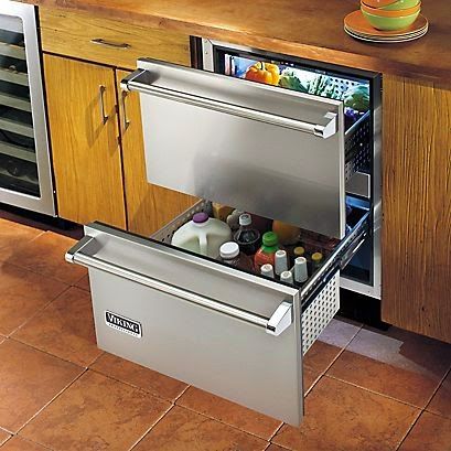 Drawer Fridge, Commercial Style Kitchen, Drawer Refrigerator, Drinks Fridge, Refrigerator Kitchen, Fridge Drawers, Under Counter Fridge, Loft Kitchen, Fridge Top