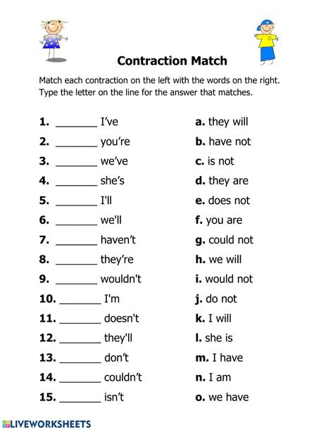 2nd Grade Contractions, Contraction Words Worksheets, Contractions Worksheet 3rd Grade, Grade 3 Grammar Worksheets, Contraction Words, Contractions Worksheets 1st Grade, Contraction Worksheet 3rd Grade, Contractions Worksheets 2nd Grade, Contractions Worksheet