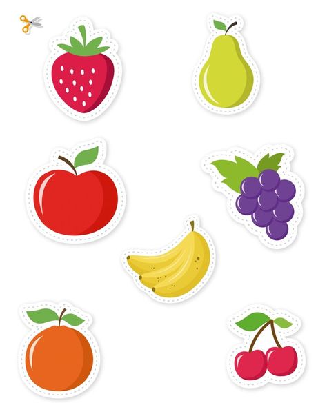 Preschool Family Theme, Fruit Birthday Party, Recipe Book Diy, Fruit Icons, Toddler Arts And Crafts, Preschool Arts And Crafts, Hand Crafts For Kids, Hand Crafts, Kindergarten Crafts