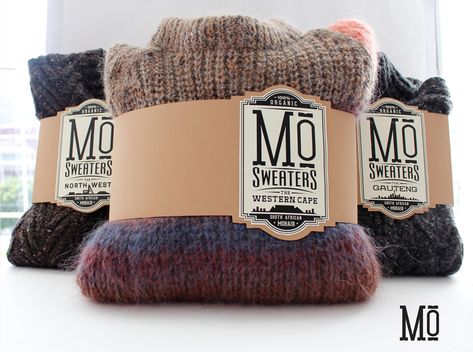 Mō - Packaging + Sweater design #packaging #menswear #design Sweater Packaging Ideas, Sweater Packaging, Sweater Design Ideas, Blanket Packaging, Inspirational Captions, Menswear Design, Interesting Packaging, Scarf Packaging, Xmas Jumpers