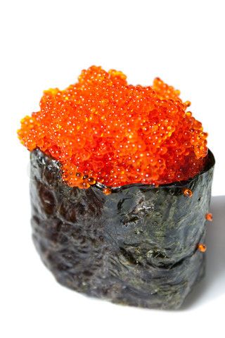 nigiri sushi with tobiko caviar Sushi Pics, Shelf Stable Meals, Easy Tapas, Egg Sushi, Fish Roe, Menu Recipe, Caviar Recipes, Breakfast Smoothie Bowl, Sashimi Sushi