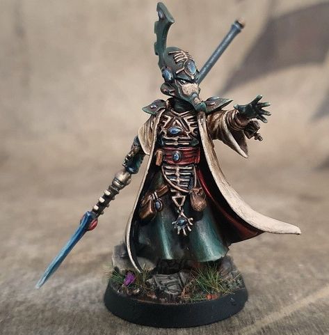 Eldar Farseer, Eldar 40k, Warhammer Eldar, Dark Eldar, Warhammer 40k Miniatures, Model Paint, Games Workshop, Colour Schemes, Tabletop Games