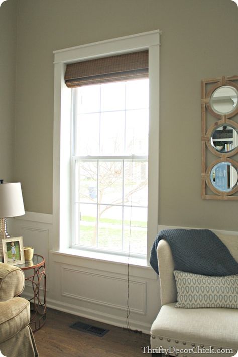 Trim Remodel, Craftsman Windows, Window Framing, Window Casings, Craftsman Window, Craftsman Window Trim, Window Moulding, Diy Window Trim, Dark Wood Trim