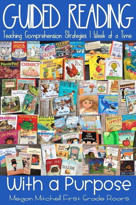 Have you struggled with guided reading in your classroom? Do you teach whole group, small group, or a combination of both? Guided Reading with a Purpose is REAL LITERATURE.  Each day a new book is shared with your class. It is STANDARD BASED INSTRUCTION. Shared Reading Activities, Teaching Comprehension, Megan Mitchell, Classroom Meetings, Guided Reading Activities, Guided Reading Kindergarten, Guided Reading Books, Guided Reading Lessons, Reading Comprehension Strategies