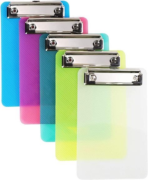 Amazon.com: Plastic Colorful Clipboard,Pretty Cute Clipboard Memo Size Pocket Clip Boards 5x7 Inch A6 Clipboards for classrooms, Offices, Restaurants, Doctor Offices - Set of 5: Health & Personal Care Cute Clipboard, Slim Shoe Cabinet, Office Folder, Clip Boards, Solar Cover, Glove Compartment, Pantry Storage Cabinet, Mini Laptop, Acrylic Board