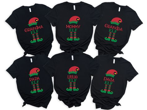 Matching Christmas Family, Christmas Wardrobe, Christmas Party Shirt, Christmas Family Shirt, Elf Shirt, Christmas Party Shirts, Christmas Family Photos, Elf Christmas, Funny Christmas Shirts