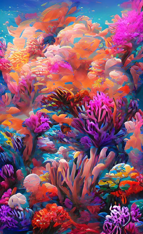 Iphone Wallpaper Vibrant, Vibrant Coral Reef, Coral Reef Wallpaper Iphone, Coral Reef Color Palette, Fantasy Coral Reef, Vibrant Wallpaper Iphone, Coral Reef Wallpaper, Reef Wallpaper, Coral Reef Drawing