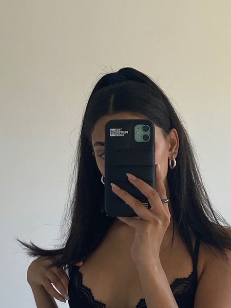 mirror selfie i.am.gia the puffercase hairstyle high ponytail croset top I Hope, Mirror Selfie, Hairstyles, Lingerie, Mirror, Hair