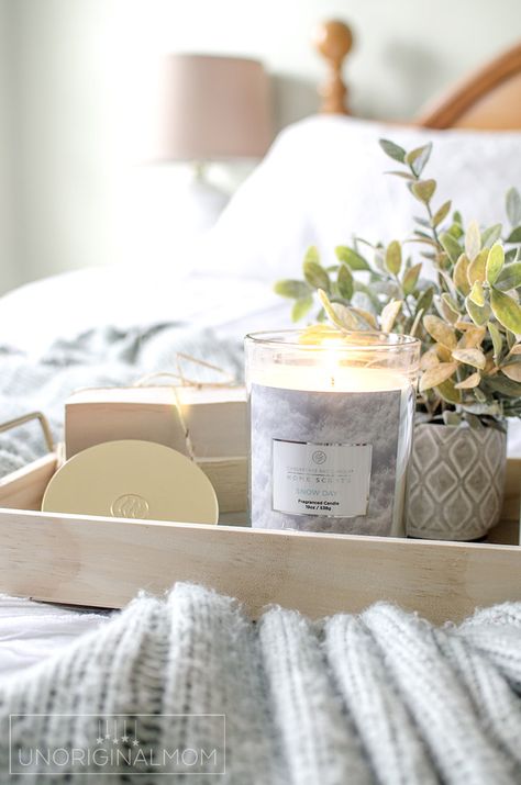 3 tips on how to decorate with candles this winter. I love how warm and cozy a candle can make a room feel! #chesapeakebay #decor #candles #winterdecor Tray With Candles Decor, Staging Candles For Photos, Large Tray With Candles, Hygge Candles Decoration, Night Stand Candle Aesthetic, Candles Photography, Making Room, Home Decor Tips, Burning Candle