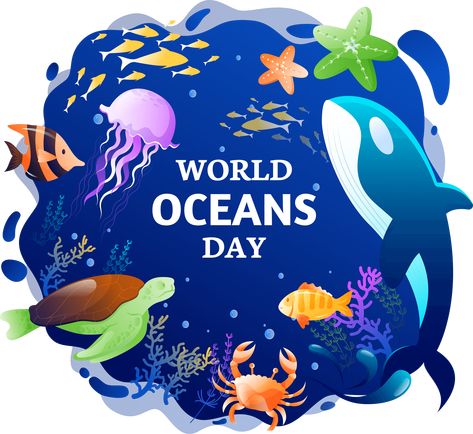 World Ocean Day, App Drawings, World Oceans Day, Flower Png Images, Diwali Festival Of Lights, Rose Clipart, Ocean Day, World Days, Ocean Park