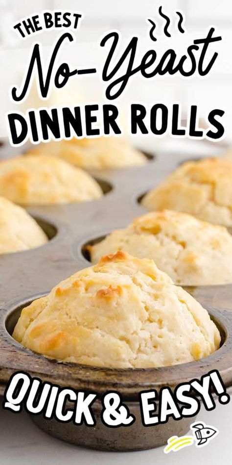 Easy No Yeast Dinner Rolls, Yeast Dinner Rolls Recipe, Rolls No Yeast, Thanksgiving Dinner Rolls, Yeast Dinner Rolls, Bread Style, Quick Dinner Rolls, Dinner Rolls Easy, Soft Rolls