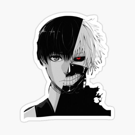 Tokyo Ghoul Stickers, Tattoo Anime, Tokyo Ghoul Manga, Juuzou Suzuya, Skateboard Stickers, Kaneki Ken, Sticker Ideas, Drawings Simple, Stickers For Sale