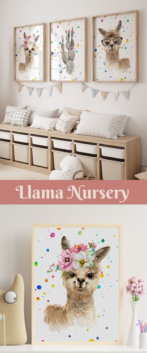 Llama Nursery Theme, Llama Bedroom, Crib Wall Decor, Nursery 2024, Alpaca Nursery, Aptos California, Crib Wall, Llama Nursery