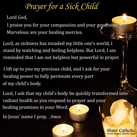 Prayer for a Sick Child Prayers For Sick Child, Praying For Healing, Prayer For The Sick, Prayer For My Son, Prayer For Baby, Prayer For Health, Prayer For My Children, Prayer For Guidance, Prayer Changes Things