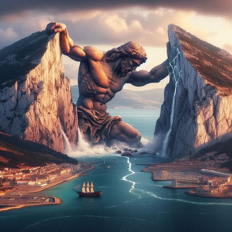 Hercules creating the Strait of Gibraltar Hercules Statue, Strait Of Gibraltar, Historical Events, Cute Images, Create Image, Hercules, Art History, Art For Kids, Monument