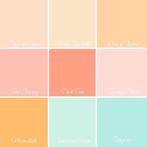 Peach Color Schemes, Peach Color Palettes, Bedroom Colour Palette, Brand Color Palette, Bedroom Color Schemes, Design Seeds, Pottery Shop, Color Palette Design, Color Inspo