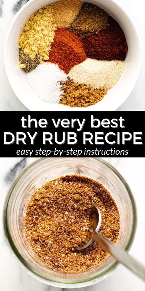 The Best Dry Rub for Ribs Rib Rubs For Smoker, Smoker Meals, Smoked Meals, Brisket Dry Rub, Rub For Ribs, Rib Rub Recipe, Bbq Rub Recipe, Dry Rub For Chicken, Dry Rub For Ribs