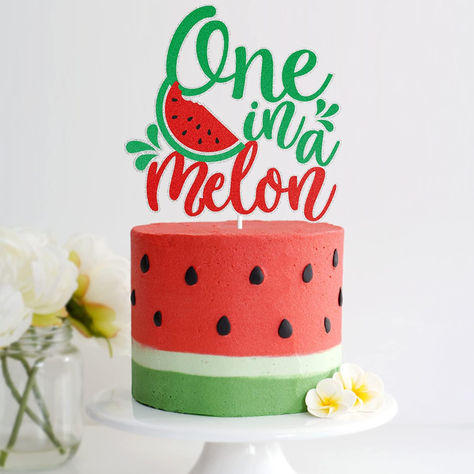 One in a Melon 1st Birthday Cake Topper 1 Year Old Watermelon Themed Party Cake Decor Summer Fruit Themed Party Supplies for Boys Girls Birthday Party #ad #oneinamelon #watermelon #firstbirthday #birthdayparty One In A Melon Cake Topper, One Year Old Birthday Party Girl Summer, One In A Melon First Birthday Cake, Watermelon Cake Ideas, Watermelon Themed Birthday Party, Watermelon Cake Topper, One In A Melon Cake, Watermelon Cake Birthday, Melon Cake