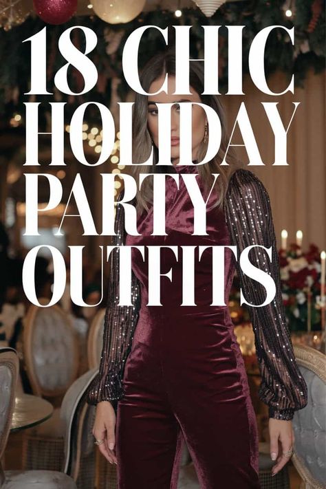 Elegant Holiday Attire: 18 Classy Christmas Outfit Ideas for Women New Year’s Eve Outfit Winter, Christmas Party Women Outfits, Cool Girl Holiday Party Outfit, Christmas Cocktail Outfits For Women, How To Dress For Christmas, Velvet New Years Eve Outfit, Outfits Ideas For Christmas Party, Cute Holiday Party Outfits, Christmas Outfit Ideas For Women Casual Over 40