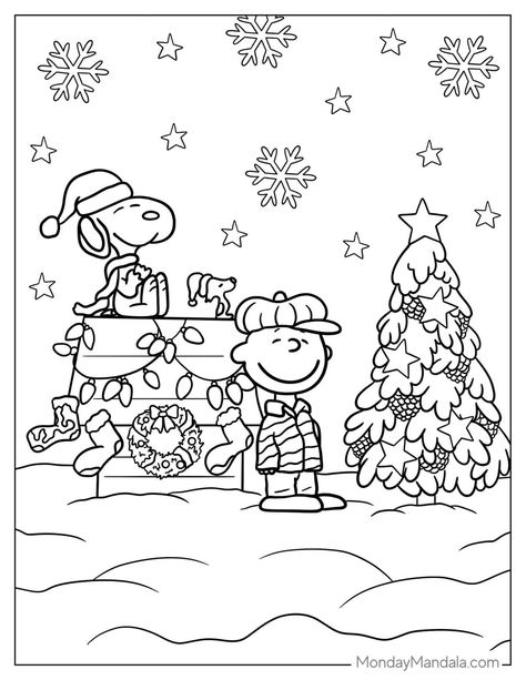 Snoopy Coloring Pages Christmas, Charlie Brown Thanksgiving Coloring Page, Cute Winter Coloring Pages, Snoopy Christmas Coloring Pages, Charlie Brown Coloring Pages, Peanuts Coloring Pages, Snoopy Coloring Pages, Christmas Homeschool, Classroom Christmas Decorations