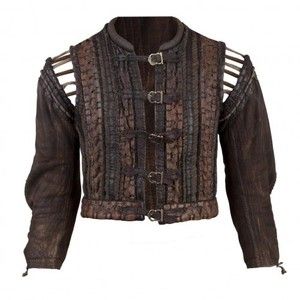 The Borgias Micheletto Corella's Leather Jerkin Dnd Fashion, Leather Jerkin, Borgias Costumes, Elizabethan Fashion, Co Clothing, Medieval Festival, The Borgias, Festival Costumes, Real Leather Jacket