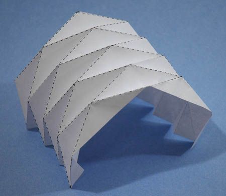 how to fold a vault out of paper Paper Folding Architecture, Origami Structure, Folding Architecture, Paper Folding Techniques, Folding Structure, Origami Architecture, Paper Structure, Thick Eyelashes, Geometric Origami