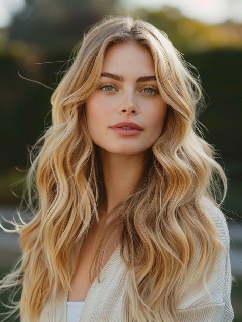 Best Long Wavy Hairstyles: Elegant, Bohemian, and Glamorous Waves Wavy Hair Down, Long Wavy Hairstyles, Long Trim, Bridal Waves, Grad Hair, Romantic Waves, Hairstyles Elegant, Beachy Waves Hair, Different Types Of Curls