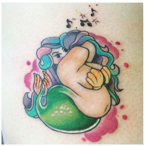 I love this cute chubby mermaid! Mermaid Tattoos, Best Friend Tattoos, Goddess Art, Friend Tattoos, Body Mods, Future Tattoos, Paw Print Tattoo, Painting Projects, Cute Tattoos