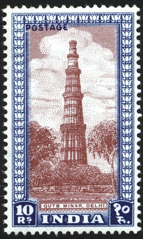 Indian Postcard, Indian Stamps, India Theme, Stamp World, Arte Yoga, Postage Stamp Design, Revenue Stamp, 15 Aug, King George Vi