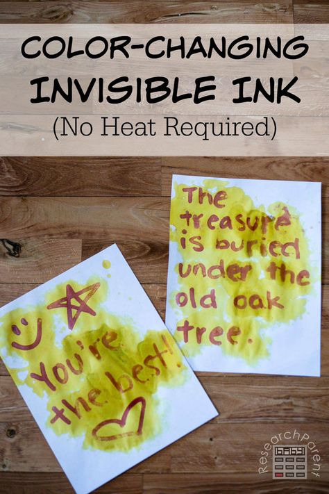 Vetenskapliga Experiment, Chemistry Activities, Science Camp, Spy Party, Festa Harry Potter, Invisible Ink, Anniversaire Harry Potter, Kid Experiments, Preschool Science