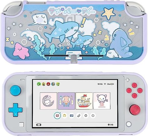 Nintendo Switch Lite Skin, Switch Lite Skin, Shark Games, Nintendo Switch Case, Daily Bumps, Shark Plush, Cat Pad, Nintendo Switch Lite, Cute Shark