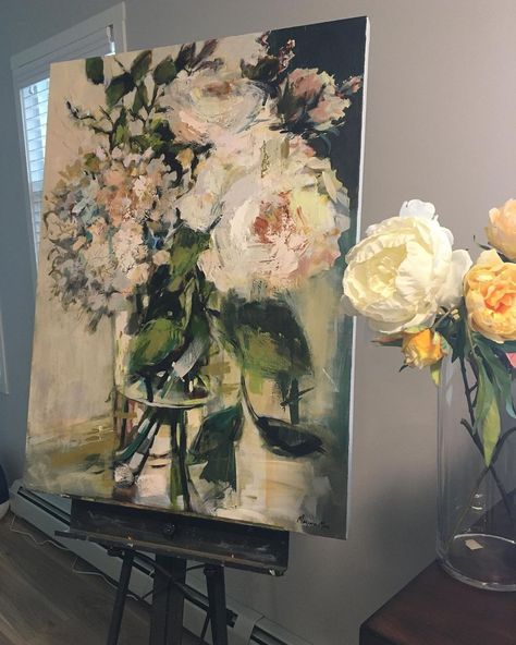 Marjorie Mae Broadhead (@marjorie.mae) • Instagram photos and videos Texture Projects, Canvas Art Painting Acrylic, Acrylic Art Projects, Canvas Painting Tutorials, Abstract Floral Art, Abstract Flower Painting, Victorian Art, Rose Painting, Flower Art Painting