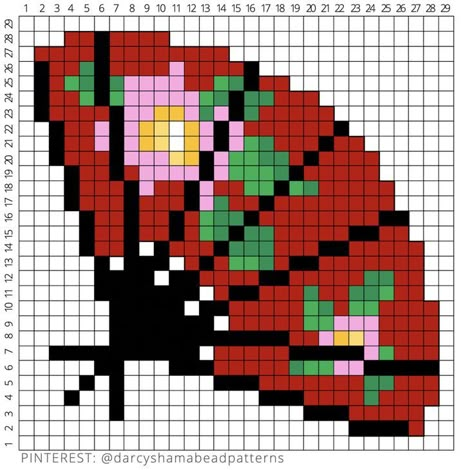 Pixel Quilting, Bubble Quilt, Easy Perler Beads Ideas, Graph Crochet, Fan Pattern, Tiny Cross Stitch, Easy Pixel Art, Hama Bead, Japanese Fan