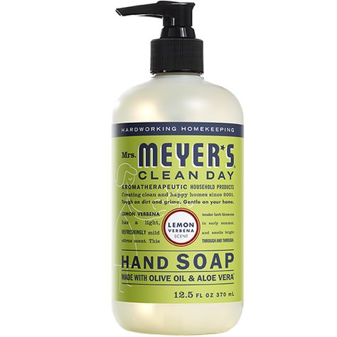 Lilac Kitchen, Moisturizing Hand Soap, Mrs Meyers, Lemongrass Oil, Meyer Lemon, Cleaning Day, Liquid Hand Soap, Lemon Verbena, Olive Fruit