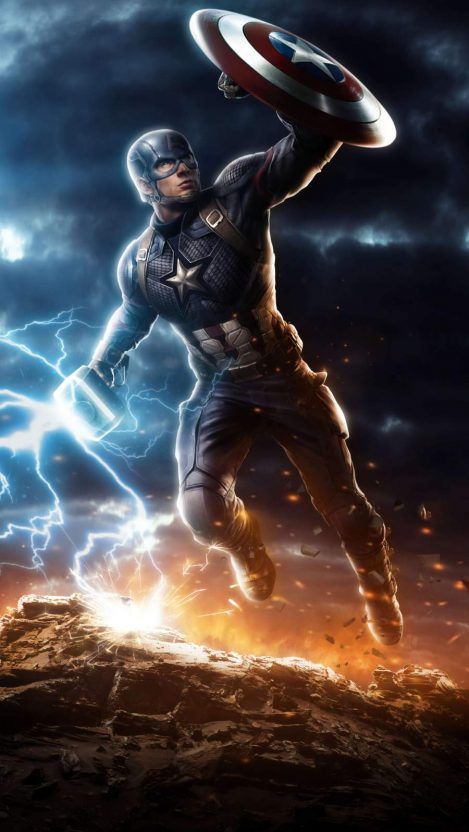 Captain America Lifts Mjolnir Avengers Endgame iPhone Wallpaper - iPhone Wallpapers Kapten Marvel, Captain America Art, America Wallpaper, Avengers Movie, Captain America Wallpaper, Film Marvel, Iron Man Avengers, Marvel Comics Superheroes, Marvel Superhero Posters