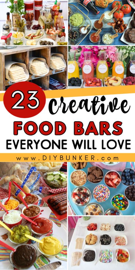 Food Bar Ideas For Parties, Food Bar Ideas, Party Food Bars, Party Food Bar, Food Bars, Charcuterie Inspiration, Food Bar, Party Food Platters, Ideas For Parties