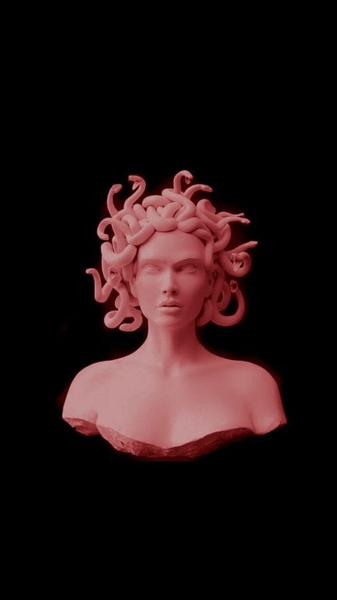 #medusa #mythology #greek #wallpaper #icon #aesthetic #lphone #pink #black Medusa Pfp, Medusa Aesthetic, Greek Wallpaper, Medusa Mythology, Pink Medusa, Wallpaper Icon, Pink Black, Pink, Black