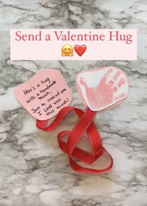 Toddler Valentine Keepsakes, Easy Toddler Valentines For Daycare, Valentines Craft Gift For Parents, Valentines Projects Preschool, Diy Valentines Gifts From Toddler, Diy Valentines Kindergarten, Valentines Crafts With Handprints, Toddler Activities Valentines Day, Valentines From Toddler To Grandparents