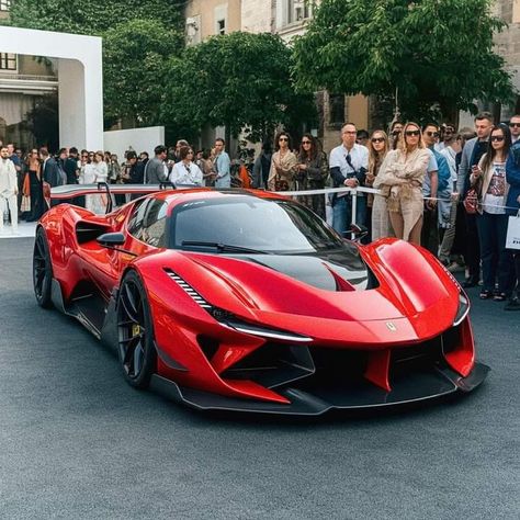 Ferrari Concept, Ferrari F80, Crown Logo, Futuristic Cars, Concept Car, Grow Together, Amazing Cars, Super Cars, Concept Cars