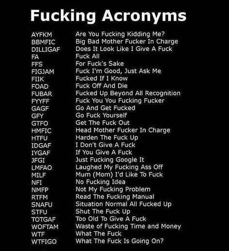 When you wanna swear but you're very, very lazy. Follow @9gag  @9gagmobile  #9gag #curse Adorable Relationships, Internet Slang, Random Hacks, British Slang, Sms Language, Short Text, Party Names, Slang Words, English Writing Skills